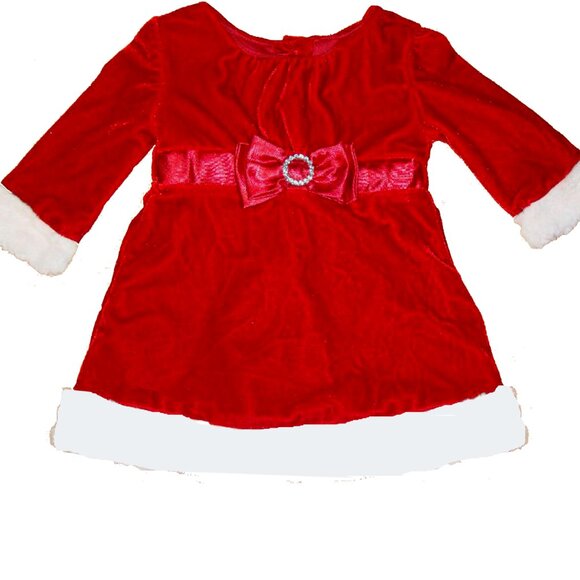 Newberry Red Velvet Dress Santa Size 6 months - $20 - Picture 1 of 3